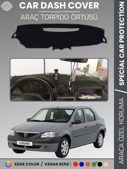 DACIA LOGAN 1 (2004-2012) Torpido Örtüsü Ön Göğüs Koruma Torpido Koruma Çatlamayı Engeller Tam Uyum ürün görseli 1