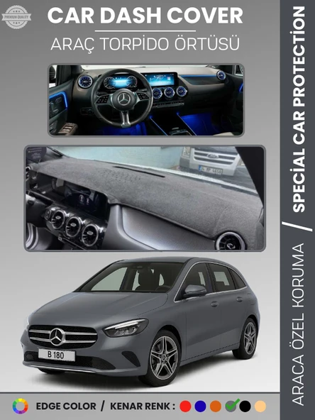 MERCEDES B-CLASS W247 (2019-2023) Torpido Örtüsü Premium Kalite Torpido Koruma Özel Kesim UV Koruma ürün görseli 1