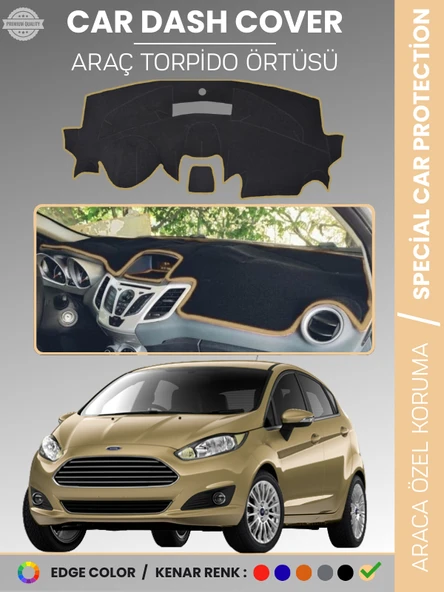 FORD FİESTA (2008-2017) Torpido Örtüsü Ön Panel Koruma Tam Uyum Çatlamayı Önler Kolay Montaj ürün görseli 1