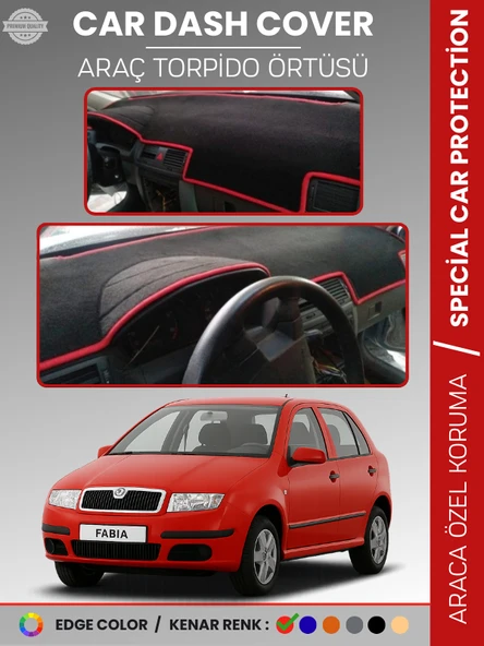SKODA FABİA (1999-2006) Torpido Örtüsü Ön Göğüs Halı Torpido Koruma Birebir Uyum Kaymaz UV Koruma ürün görseli 1
