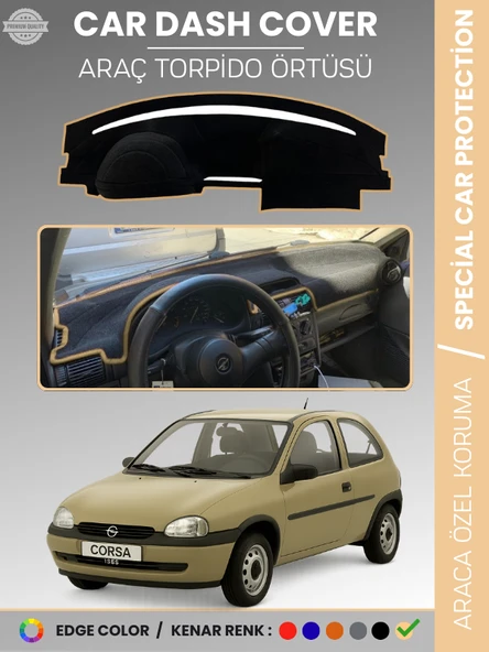 OPEL CORSA B (1993-2000) Torpido Örtüsü Ön Göğüs Halı Torpido Koruma Birebir Uyum Kaymaz Özel Kesim ürün görseli 1