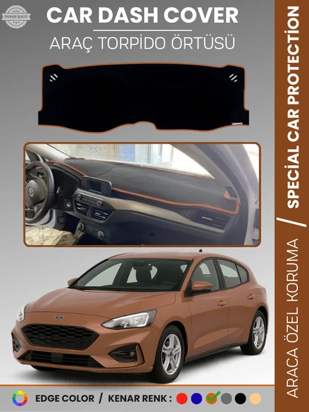FORD FOCUS 4 (2017-2021) Torpido Örtüsü Ön Göğüs Torpido Koruma Tam Uyum Kaymaz Kolay Montaj ürün görseli 1