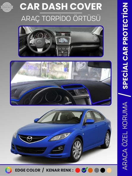 MAZDA 6 (2007-2013) Torpido Örtüsü Panel Halısı Koruma Torpido Koruma Araca Özel Kaymaz Kolay Montaj ürün görseli 1