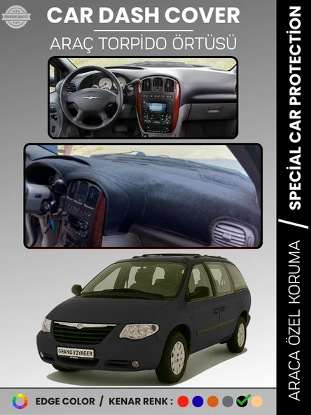 CHRYSLER GRAND VOYAGER (2002-2006) Torpido Örtüsü Ön Göğüs Koruma Torpido Koruma Tam Uyum ürün görseli 1