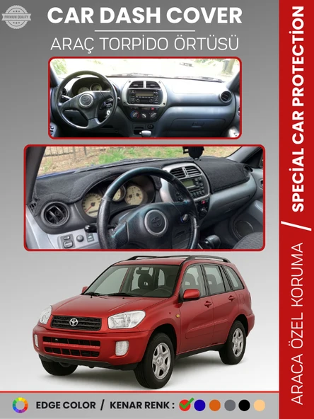 TOYOTA RAV4 (2000-2005) Torpido Örtüsü Ön Panel Torpido Koruma Tam Uyum Kolay Montaj ürün görseli 1