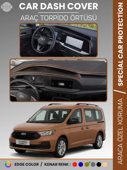 FORD TOURNEO CONNECT (2023+) Torpido Örtüsü Ön Göğüs Koruma Torpido Koruma Tam Uyum ürün görseli 1