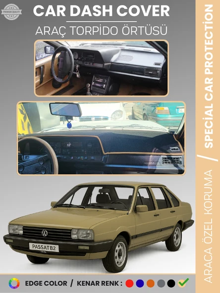 VOLKSWAGEN PASSAT B2 (1981-1988) Torpido Örtüsü Panel Halısı Torpido Koruma Tam Uyum UV Koruma ürün görseli 1