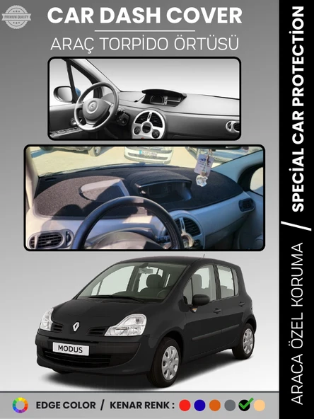 RENAULT MODUS (2004-2012) Torpido Örtüsü Ön Göğüs Koruma Torpido Koruma Tam Uyum Çatlamayı Önler ürün görseli 1
