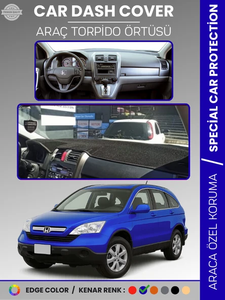 HONDA CR-V (2007-2012) Torpido Örtüsü Ön Göğüs Koruma Torpido Koruma Tam Uyum UV Koruma Kolay Montaj ürün görseli 1