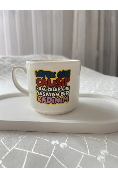 nergis collection Esprili Kupa Bardak Çay Kahve Fincanı 200 ml ürün görseli 1