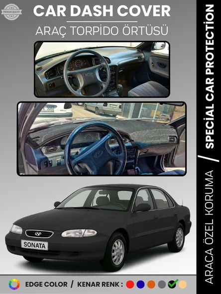 HYUNDAİ SONATA (1993-1998) Torpido Örtüsü Ön Göğüs Koruma Torpido Koruma Tam Uyum Çatlamayı Önler ürün görseli 1