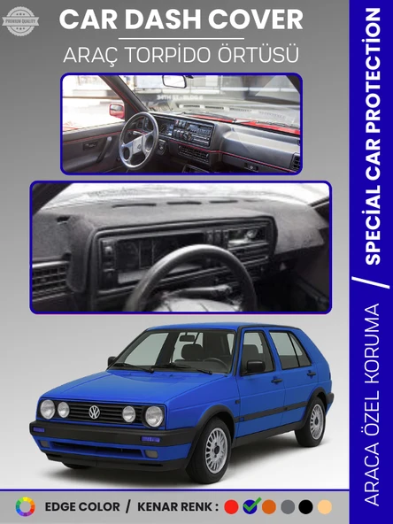VOLKSWAGEN GOLF 2 MK2 (1983-1992) Torpido Örtüsü Panel Halısı Torpido Koruma Tam Uyum UV Koruma ürün görseli 1