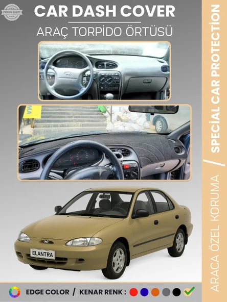 HYUNDAİ ELANTRA (1995-2000) Torpido Örtüsü Ön Panel Halı Torpido Koruma Tam Uyum UV Koruma Kaymaz ürün görseli 1