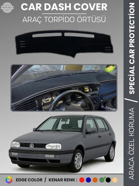 VOLKSWAGEN GOLF 3 MK3 (1991-1998) Torpido Örtüsü Panel Halısı Torpido Koruma Tam Uyum UV Koruma ürün görseli 1
