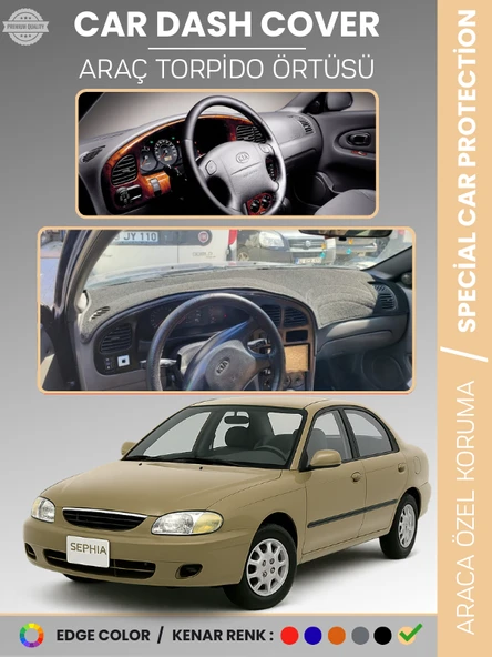 KİA SEPHİA (1998-2004) Torpido Örtüsü Panel Koruma Torpido Koruma Tam Uyum Çatlamayı Önler ürün görseli 1
