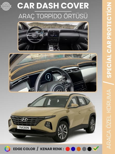 HYUNDAI TUCSON NX4 (2021-2024) Torpido Örtüsü Ön Göğüs Koruma Torpido Koruma Tam Uyum Uv Koruma ürün görseli 1