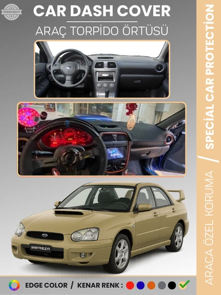 SUBARU IMPREZA (2000-2007) Torpido Örtüsü Panel Halı Torpido Koruma Tam Uyum UV Koruma Hızlı Montaj ürün görseli 1