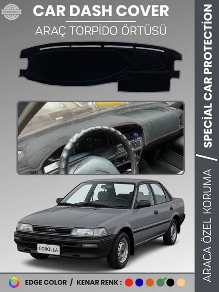 TOYOTA COROLLA (1988-1991) Torpido Örtüsü Panel Halısı Torpido Koruma Tam Uyum UV Koruma Kaymaz ürün görseli 1
