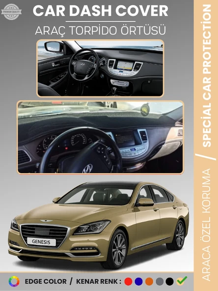 HYUNDAI GENESIS BH KASA (2008-2014) Torpido Örtüsü Ön Panel Halı Torpido Koruma Tam Uyum ürün görseli 1