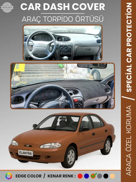 HYUNDAİ ELANTRA (1995-2000) Torpido Örtüsü Ön Panel Halı Torpido Koruma Tam Uyum UV Koruma Kaymaz ürün görseli 1