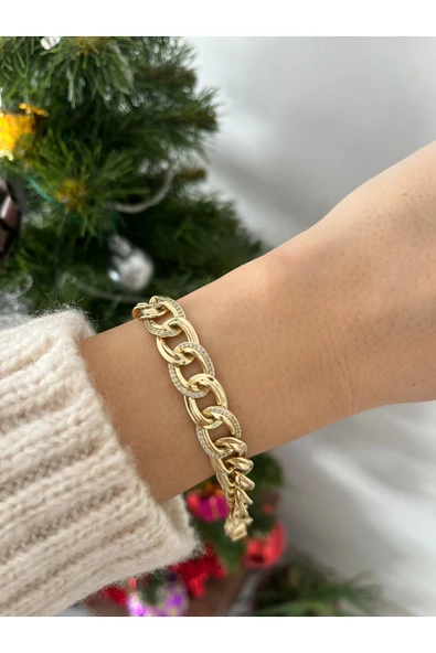 nergis collection 14K XUPİNG KADIN ÇELİK SAMANYOLU BİLEKLİK ÖZEL SERİ BİLEKLİK ürün görseli 1