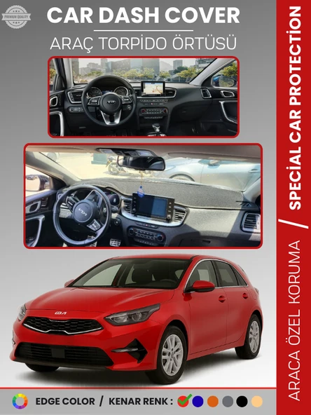 KIA CEED CD KASA (2018-2024) Torpido Örtüsü Panel Koruma Torpido Koruma Tam Uyum Çatlamayı Önler ürün görseli 1