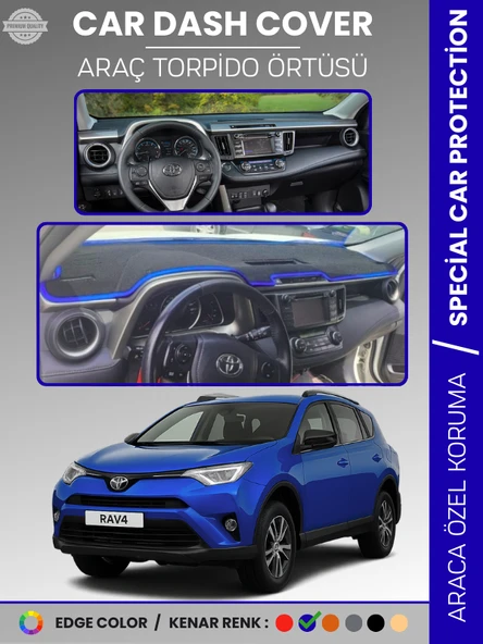 TOYOTA RAV4 XA40 (2013-2018) Torpido Örtüsü Panel Halısı Torpido Koruma Tam Uyum UV Koruma Kaymaz ürün görseli 1