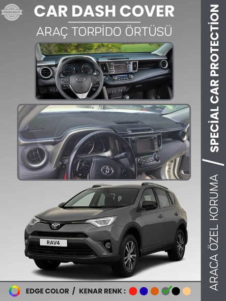 TOYOTA RAV4 XA40 (2013-2018) Torpido Örtüsü Panel Halısı Torpido Koruma Tam Uyum UV Koruma Kaymaz ürün görseli 1