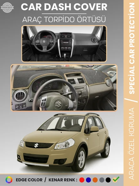 SUZUKI SX4 (2006-2014) Torpido Örtüsü Panel Torpido Koruma Tam Uyum UV Koruma Hızlı Montaj ürün görseli 1
