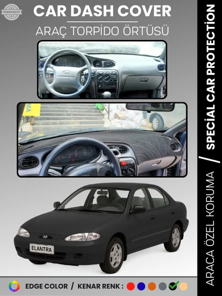 HYUNDAİ ELANTRA (1995-2000) Torpido Örtüsü Ön Panel Halı Torpido Koruma Tam Uyum UV Koruma Kaymaz ürün görseli 1