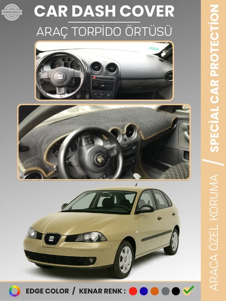 SEAT İBİZA (2001-2008) Torpido Örtüsü Panel Halı Koruma Tam Uyum Çatlamayı Önler Hızlı Montaj ürün görseli 1