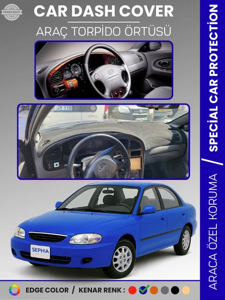 KİA SEPHİA (1998-2004) Torpido Örtüsü Panel Koruma Torpido Koruma Tam Uyum Çatlamayı Önler ürün görseli 1
