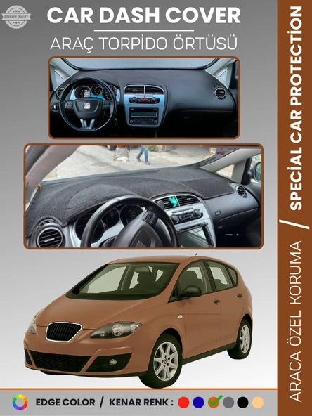 SEAT ALTEA (2010-2015) Torpido Örtüsü Panel Halı Koruma Tam Uyum UV Koruma Hızlı Montaj ürün görseli 1