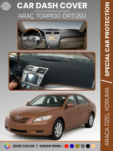 TOYOTA CAMRY (2006-2012) Torpido Örtüsü Ön Göğüs Halı Torpido Koruma Tam Uyum Çatlamayı Önler Kaymaz ürün görseli 1