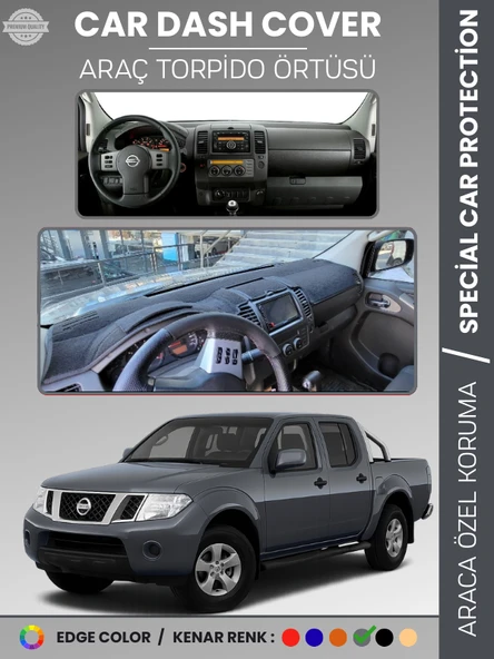 NISSAN NAVARA D40 (2005-2015) Torpido Örtüsü Panel Koruma Araca Özel UV Koruma Kaymaz Kolay Montaj ürün görseli 1