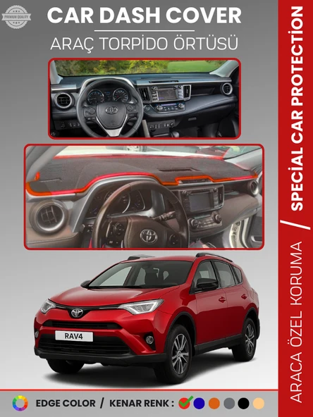 TOYOTA RAV4 XA40 (2013-2018) Torpido Örtüsü Panel Halısı Torpido Koruma Tam Uyum UV Koruma Kaymaz ürün görseli 1