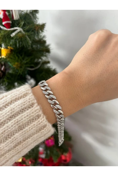 nergis collection KADIN RODYUM KAPLAMA VİP ÖZEL SERİ ÇELİK BİLEKLİK GURMET BİLEKLİK ürün görseli 1