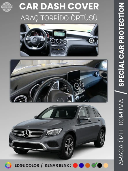 MERCEDES GLC (2015-2020) Torpido Örtüsü Panel Koruma Torpido Koruma Tam Uyum Çatlamayı Önler Kaymaz ürün görseli 1