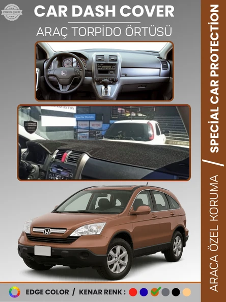 HONDA CR-V (2007-2012) Torpido Örtüsü Ön Göğüs Koruma Torpido Koruma Tam Uyum UV Koruma Kolay Montaj ürün görseli 1