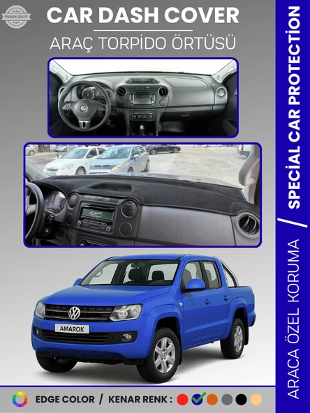 VOLKSWAGEN AMAROK (2009-2016) Torpido Örtüsü Panel Halısı Torpido Koruma Tam Uyum UV Koruma Kaymaz ürün görseli 1