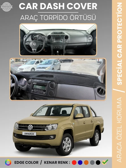 VOLKSWAGEN AMAROK (2009-2016) Torpido Örtüsü Panel Halısı Torpido Koruma Tam Uyum UV Koruma Kaymaz ürün görseli 1