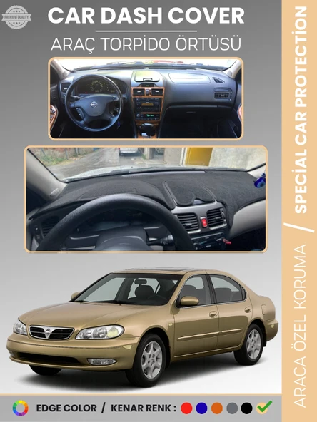 NISSAN MAXIMA A33 (2000-2003) Torpido Örtüsü Panel Koruma Araca Özel UV Koruma Kaymaz Kolay Montaj ürün görseli 1
