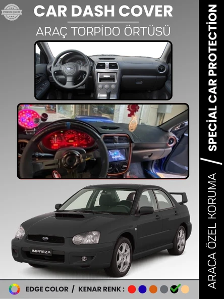 SUBARU IMPREZA (2000-2007) Torpido Örtüsü Panel Halı Torpido Koruma Tam Uyum UV Koruma Hızlı Montaj ürün görseli 1