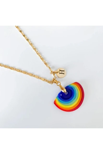 nergis collection Murano Gökkuşağı Kolye ürün görseli 1