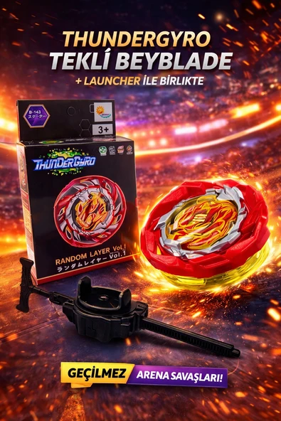 ThunderGyro Random Layer Vol.1 Beyblade Kutulu Tekli Arena Savaş Topacı ürün görseli 1