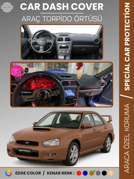 SUBARU IMPREZA (2000-2007) Torpido Örtüsü Panel Halı Torpido Koruma Tam Uyum UV Koruma Hızlı Montaj ürün görseli 1