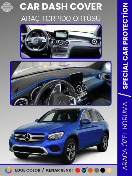 MERCEDES GLC (2015-2020) Torpido Örtüsü Panel Koruma Torpido Koruma Tam Uyum Çatlamayı Önler Kaymaz ürün görseli 1