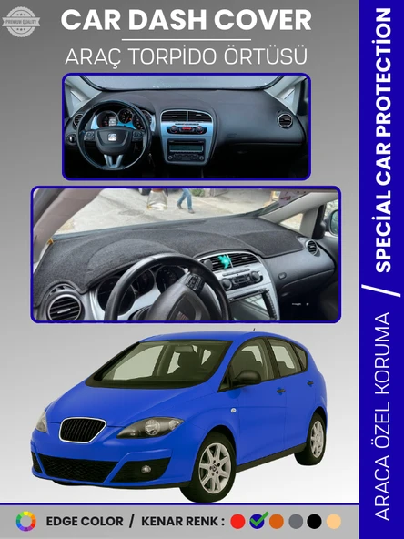 SEAT ALTEA (2010-2015) Torpido Örtüsü Panel Halı Koruma Tam Uyum UV Koruma Hızlı Montaj ürün görseli 1