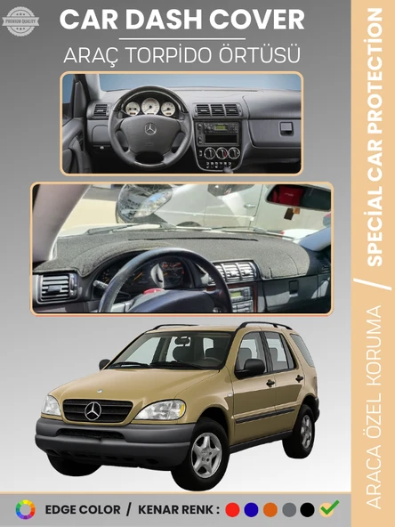 MERCEDES ML320 / ML430 / ML270 W163 (1997–2005) Torpido Örtüsü Panel Koruma Torpido Koruma Tam Uyum ürün görseli 1