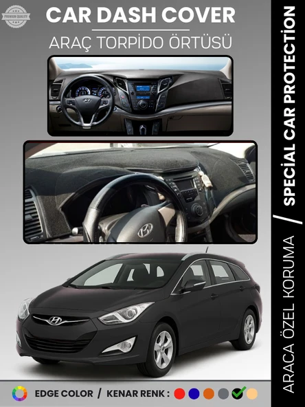 HYUNDAI i40 (2011-2019) Torpido Örtüsü Ön Göğüs Koruma Torpido Koruma Tam Uyum UV Koruma ürün görseli 1